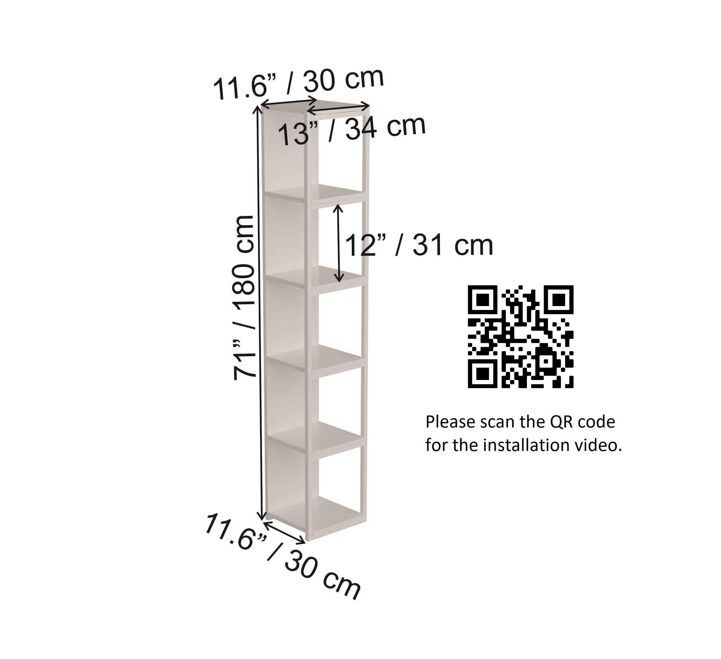 Texas 71" Tall Metal Manufactured Wood Bookcase - Decorotika