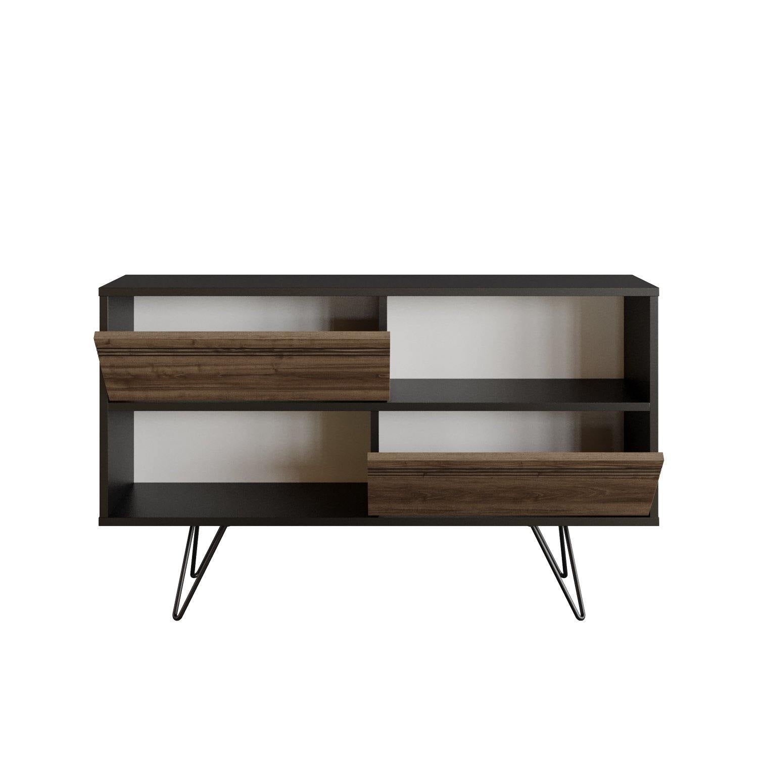 Kerby 47" Wide TV Stand & Media Console with Cabinets & Shelves for TVs up to 55" - Decorotika