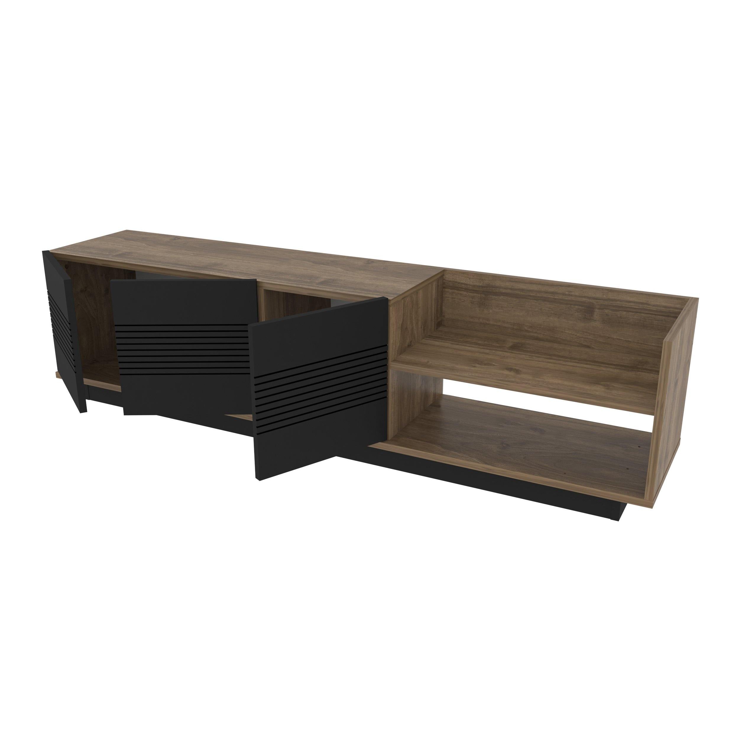 Viano TV Stand and Media Console with A Cabinet and Shelves for TVs up to 47" - Decorotika