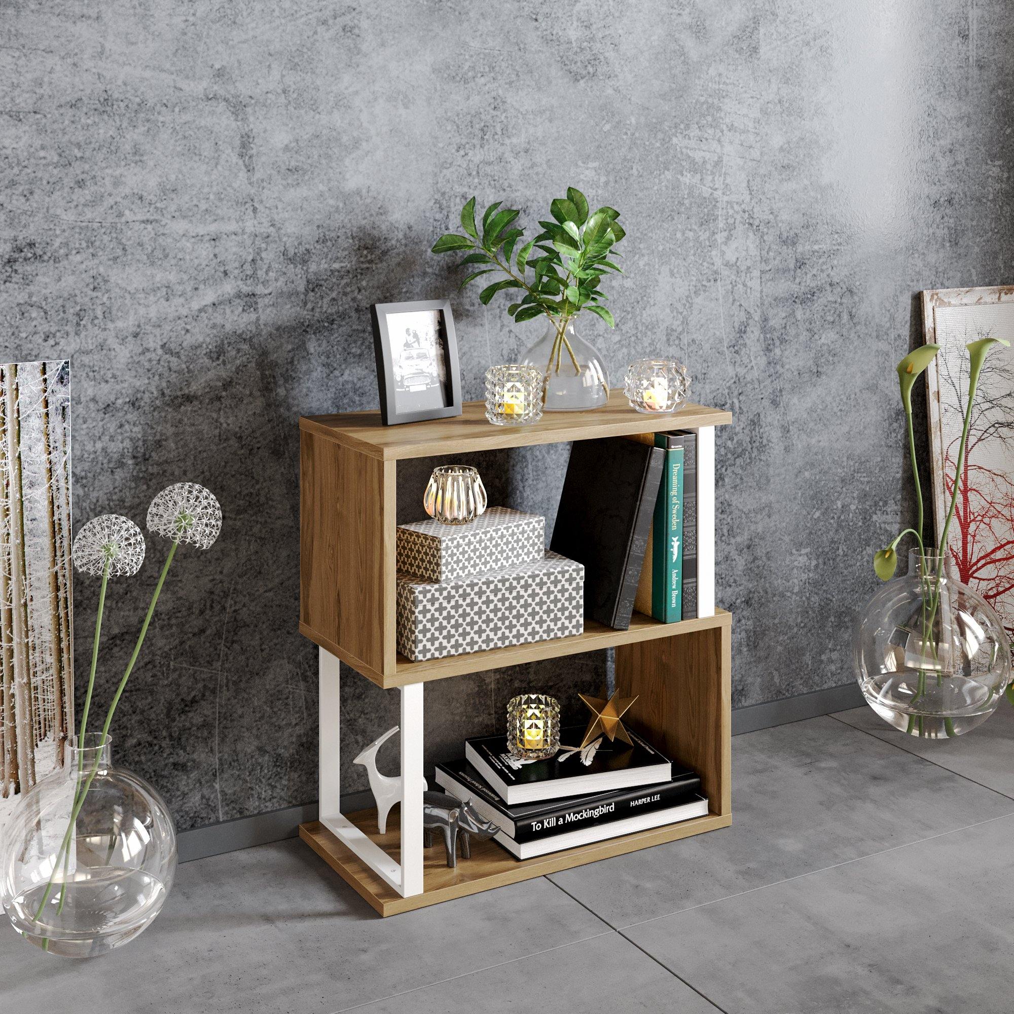 Lima 25'' Metal Wood Side End Table - Decorotika