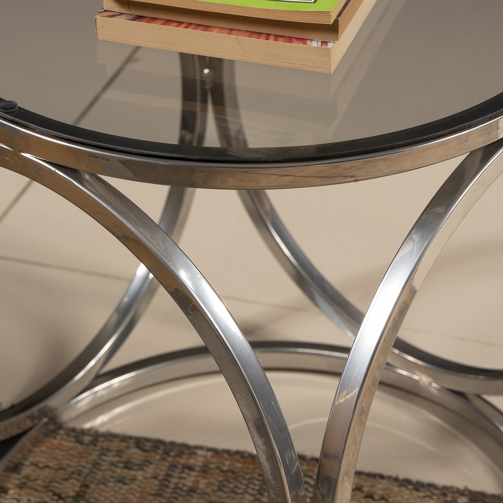 Mimo Metal & Tempered Glass Side End Table - Decorotika
