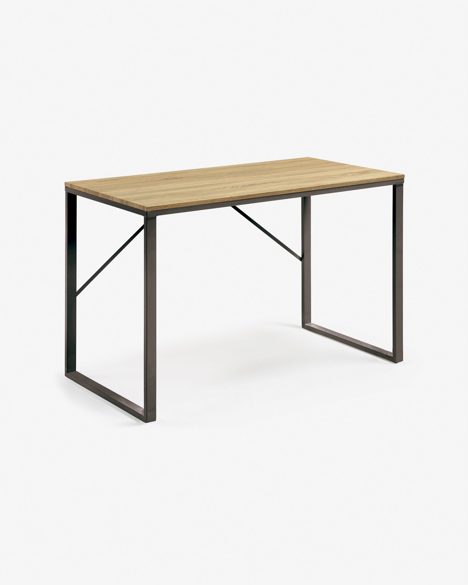 Landi 47'' Wide Metal Wood Computer Desk - Decorotika