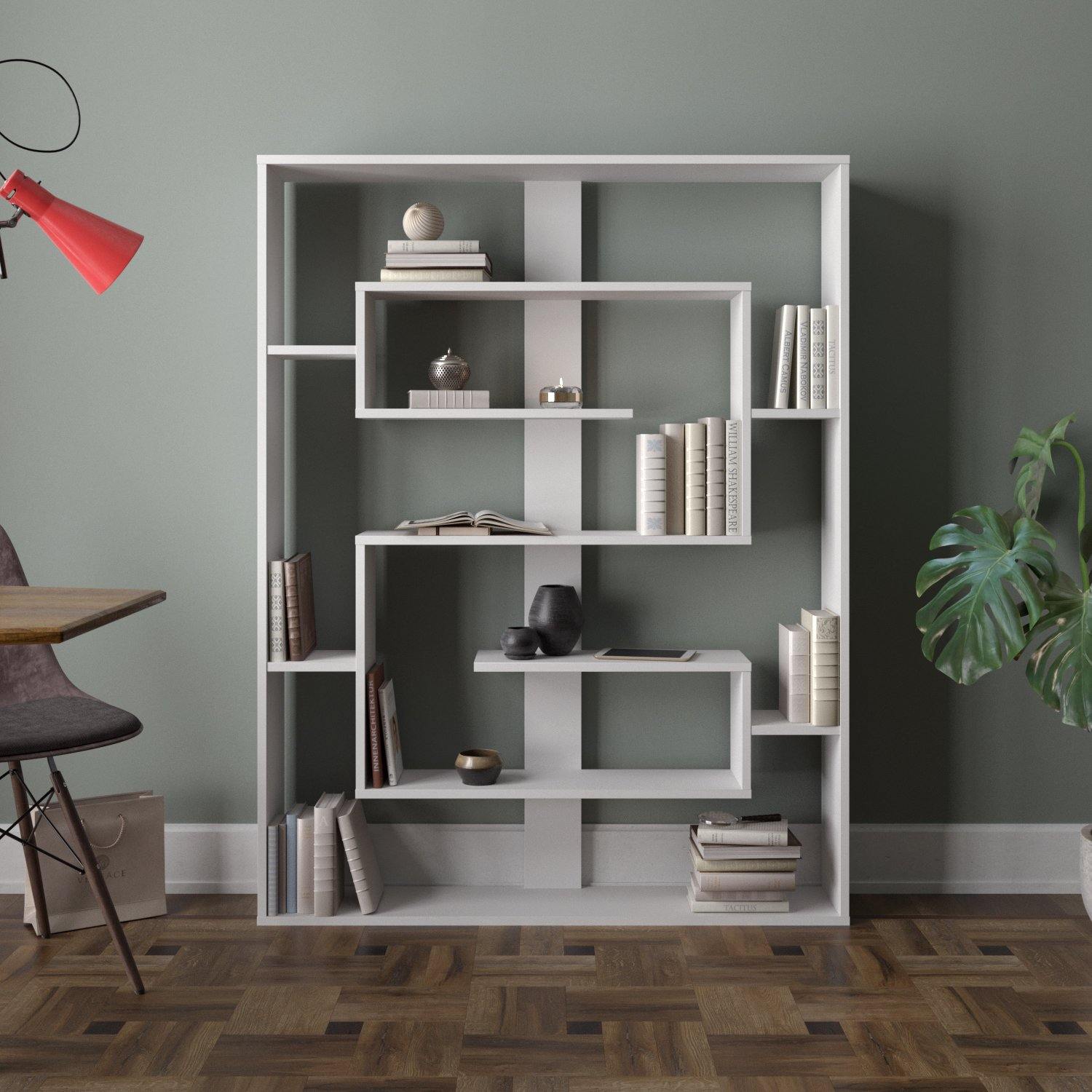 Esteban 61'' Tall Geometric Bookcase & Shelving Unit - Decorotika