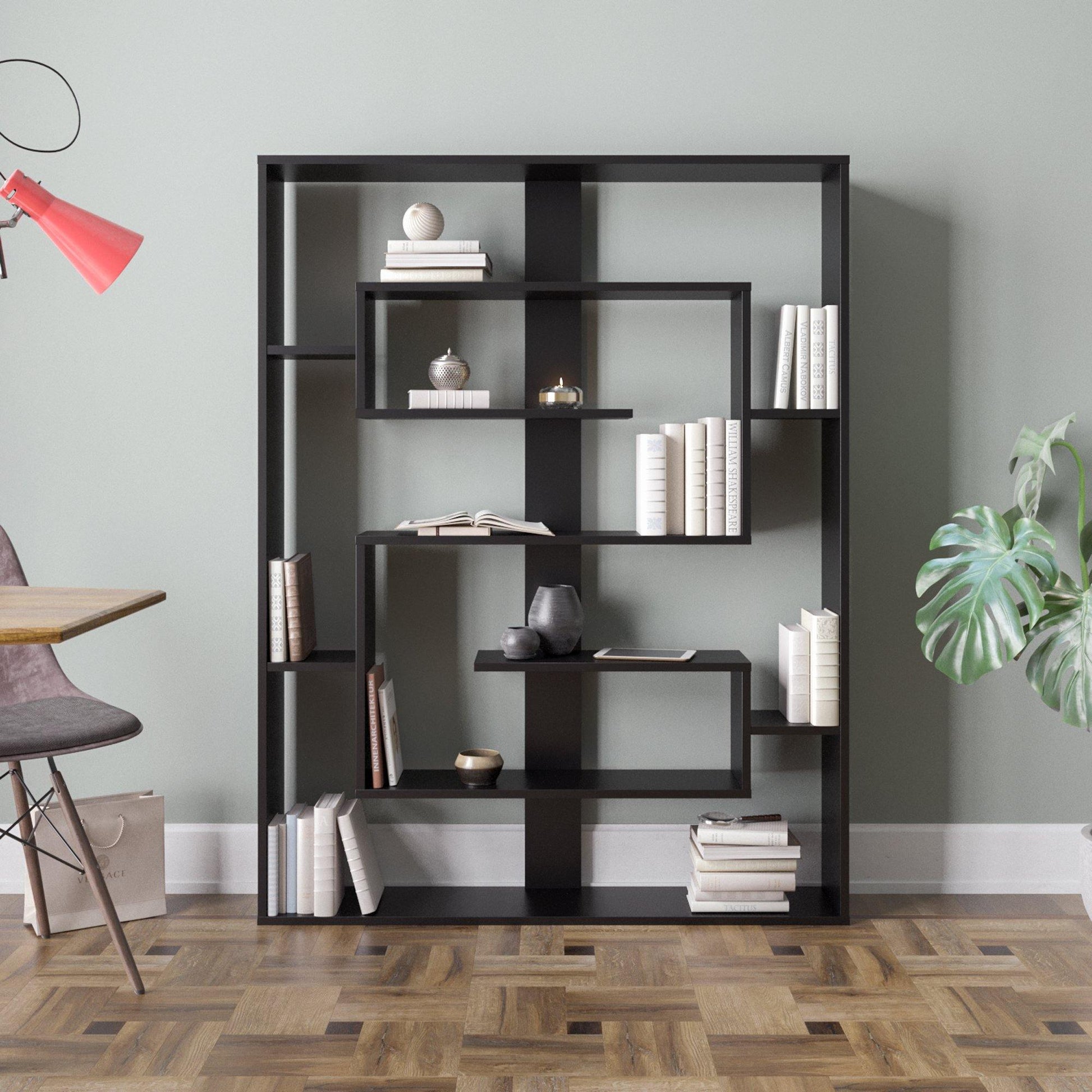 Esteban 61'' Tall Geometric Bookcase & Shelving Unit - Decorotika