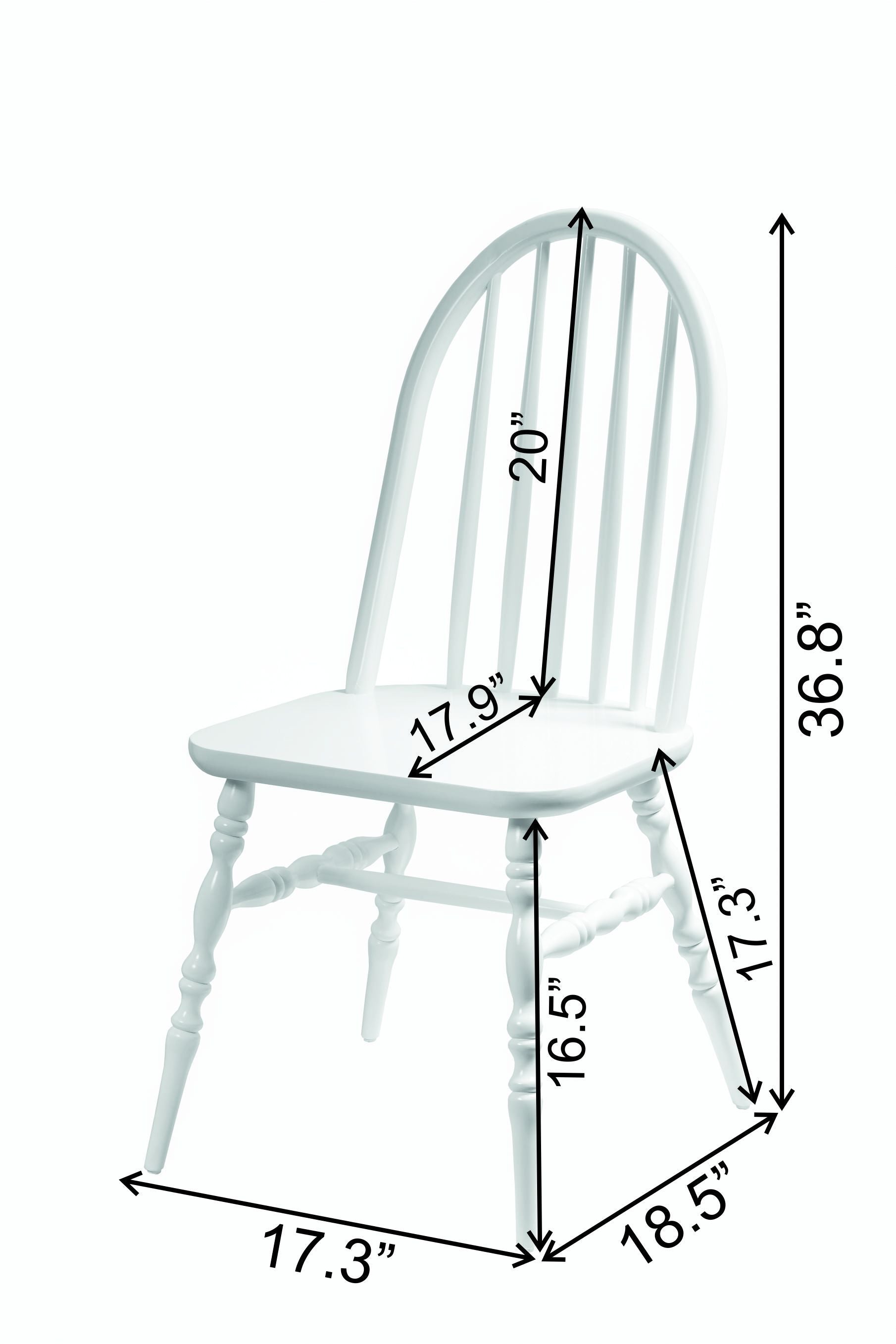 Eiffel Solid Wood Chair - Set of 2 - 36.8" H x 17.3" W x 18.5" D - Decorotika