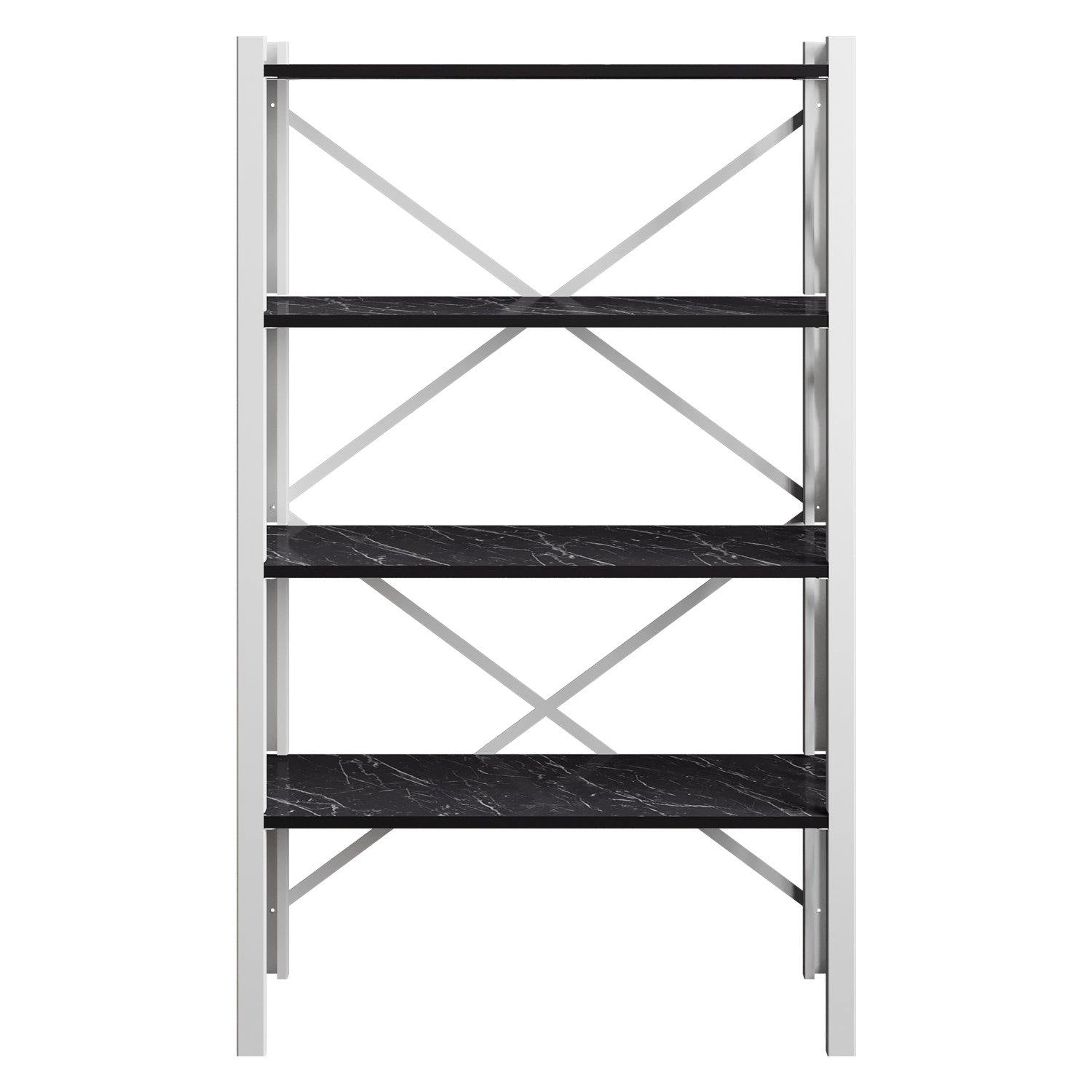 Merkel 58'' Tall Metal Wood Accent Bookcase - Decorotika