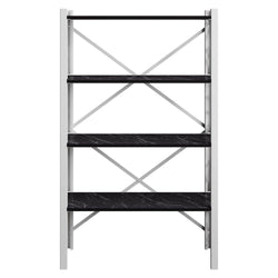Lidya 58'' Tall Metal Wood Accent Bookcase - Decorotika