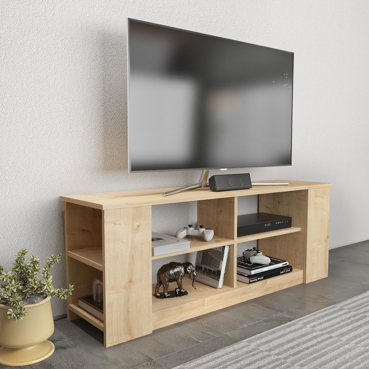 SPACE TV STAND SAPPHIRE OAK