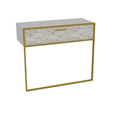 Polka 35" Wide Metal Wood Dresuar - Decorotika