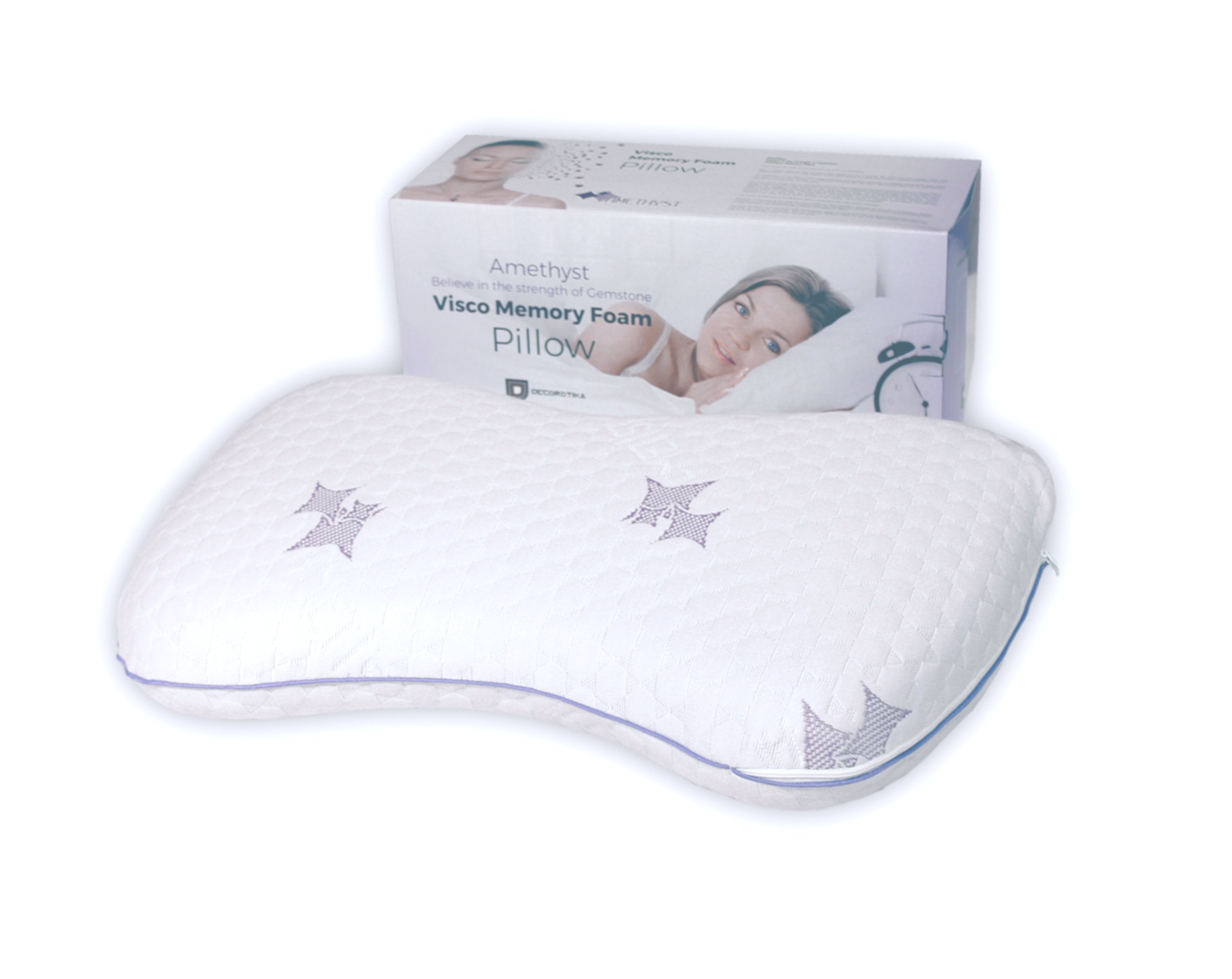 Ametist Neck Support Serene Memory Foam Standard Pillow - Decorotika