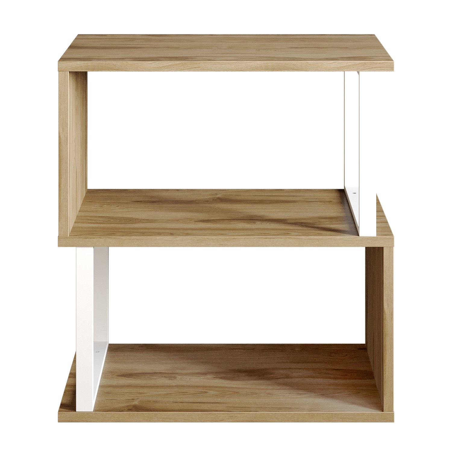 Lima 25'' Metal Wood Side End Table - Decorotika