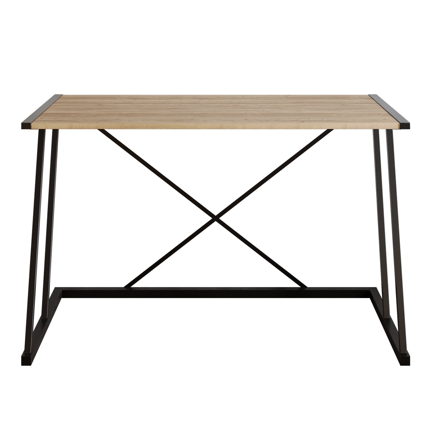 Anemon 47'' Wide Computer Desk with Crossbar Metal Frame - Decorotika