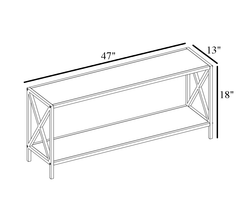 Xena Metal Wood Entertainment Center for TVs up to 55" (Set of 2) - Decorotika