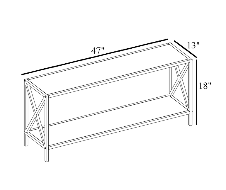 Xena Metal Wood Entertainment Center for TVs up to 55" (Set of 2) - Decorotika