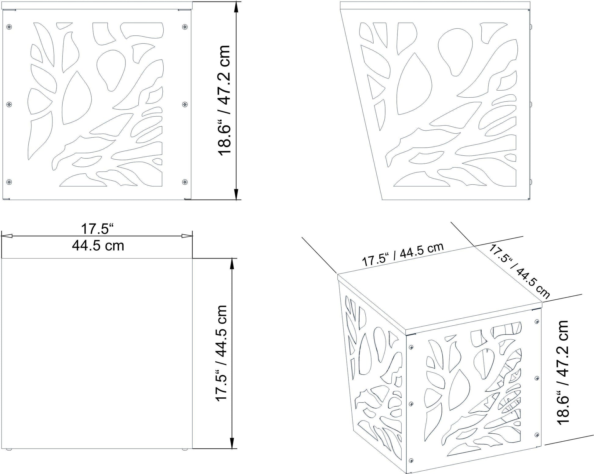 Toungfu Metal Wood Side End Table - Decorotika