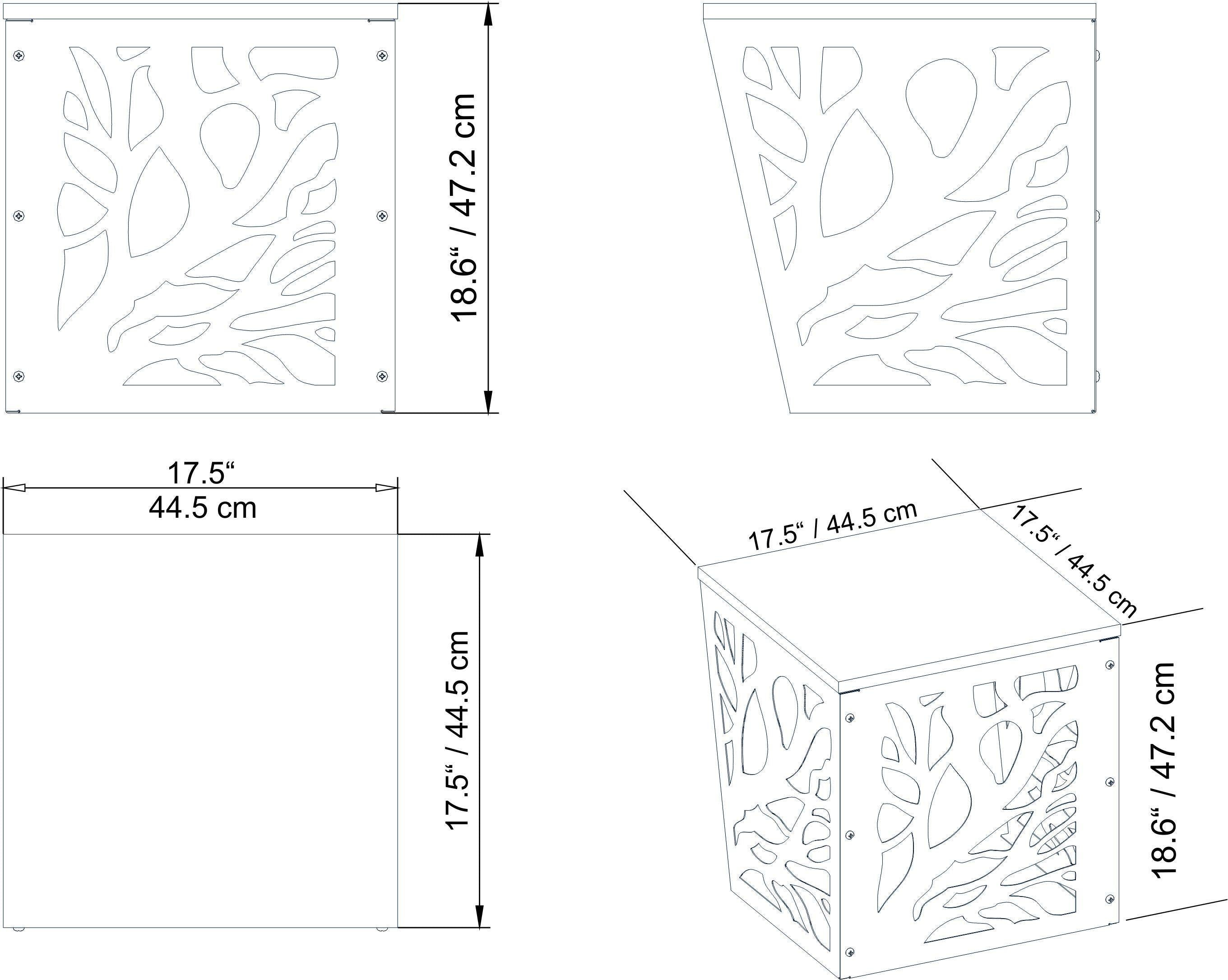 Toungfu Metal Wood Side End Table - Decorotika