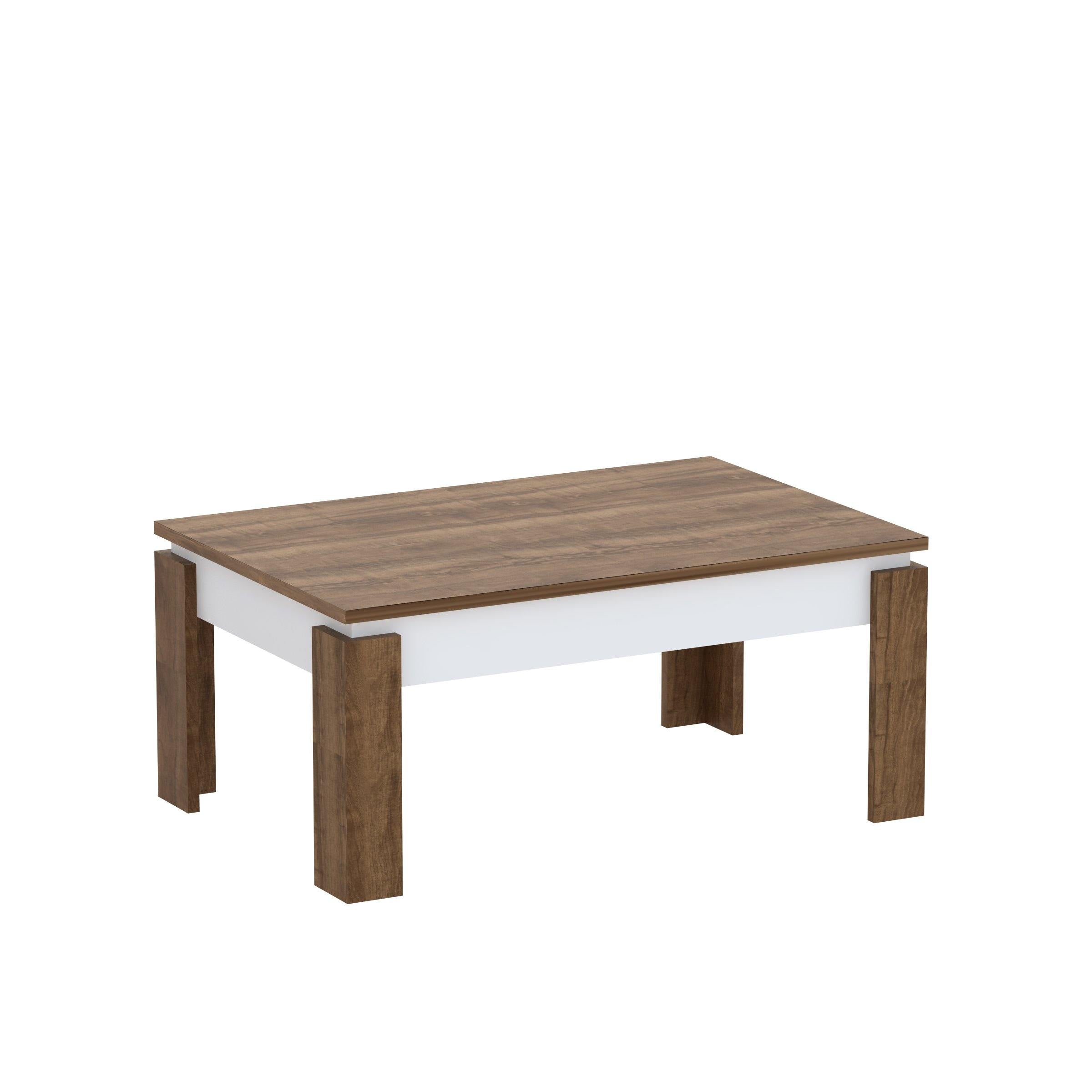 Manhattan 35" Wide Accent Coffee Table, Melamine Veneered Engineered Wood with Color Variations - Decorotika