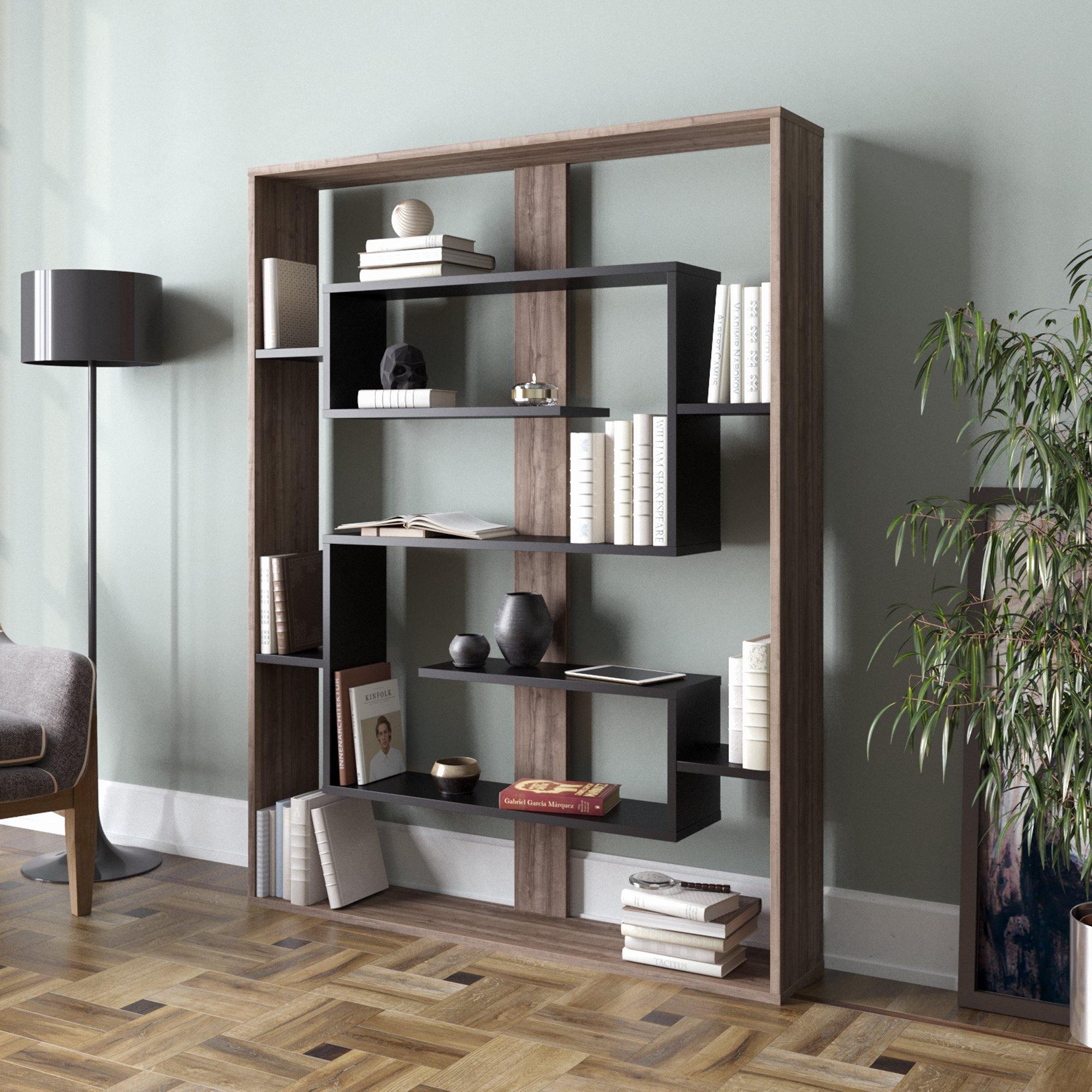 Esteban 61'' Tall Geometric Bookcase & Shelving Unit - Decorotika