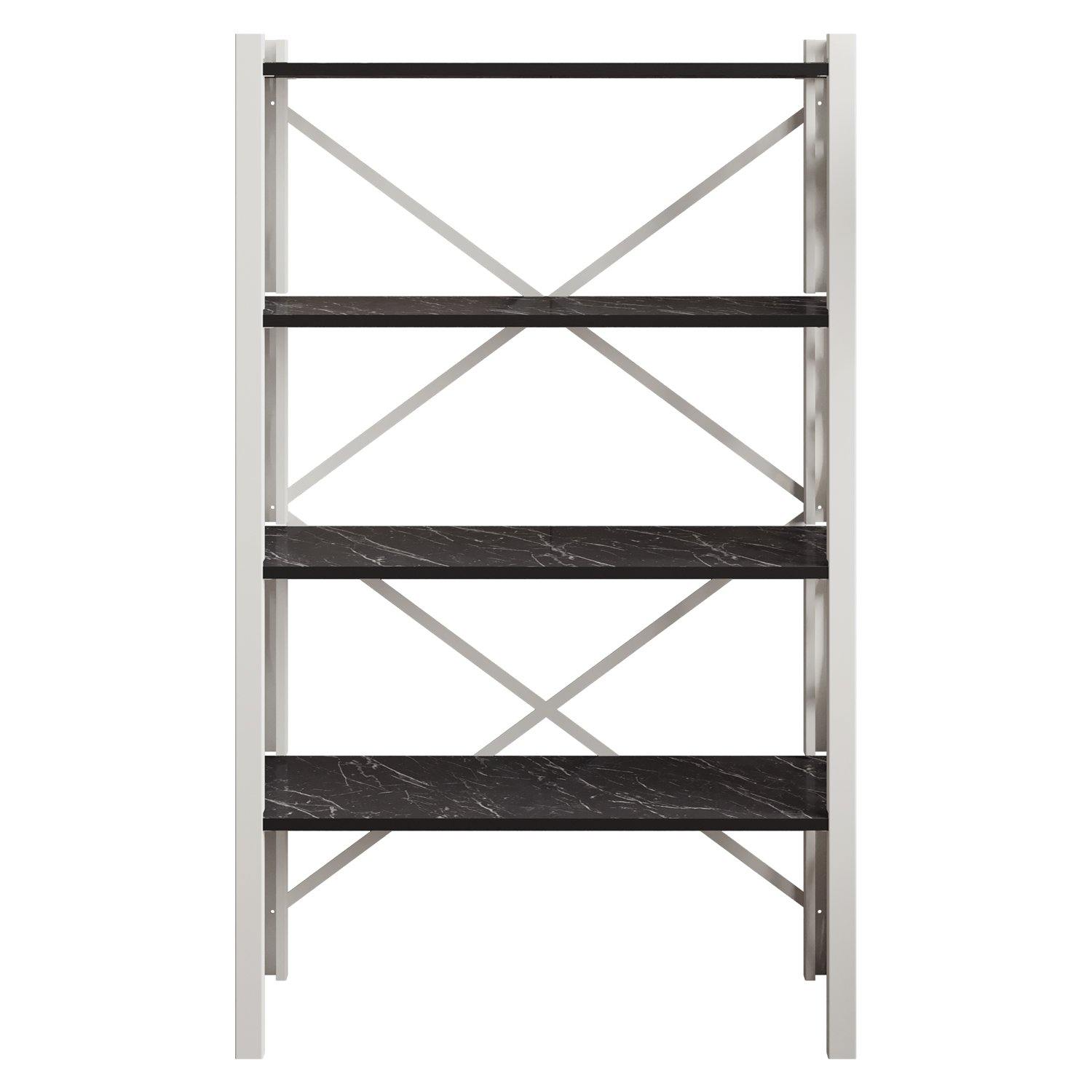 Toungfu 58'' Tall Metal Wood Accent Bookcase - Decorotika