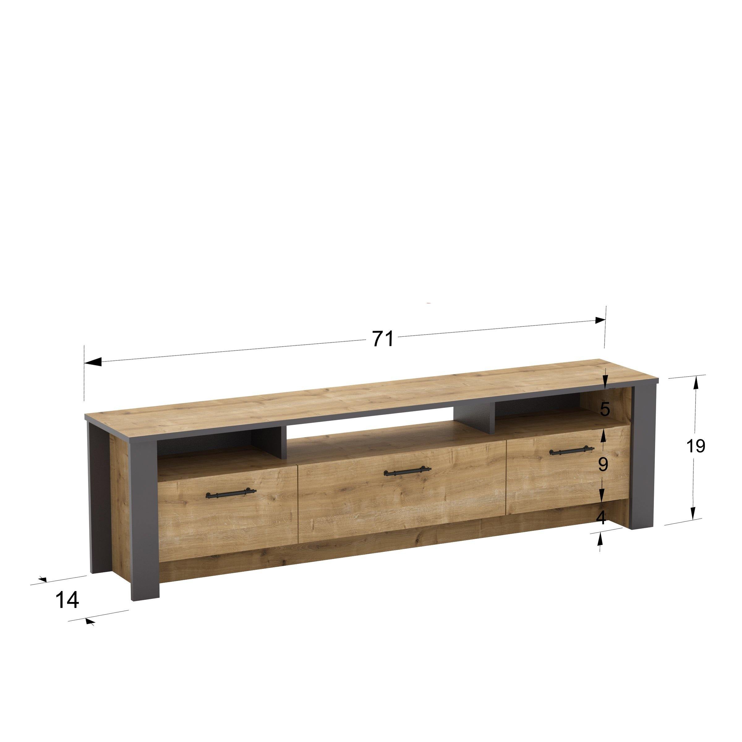 Manhattan 71" TV Stand & Media Console - Decorotika