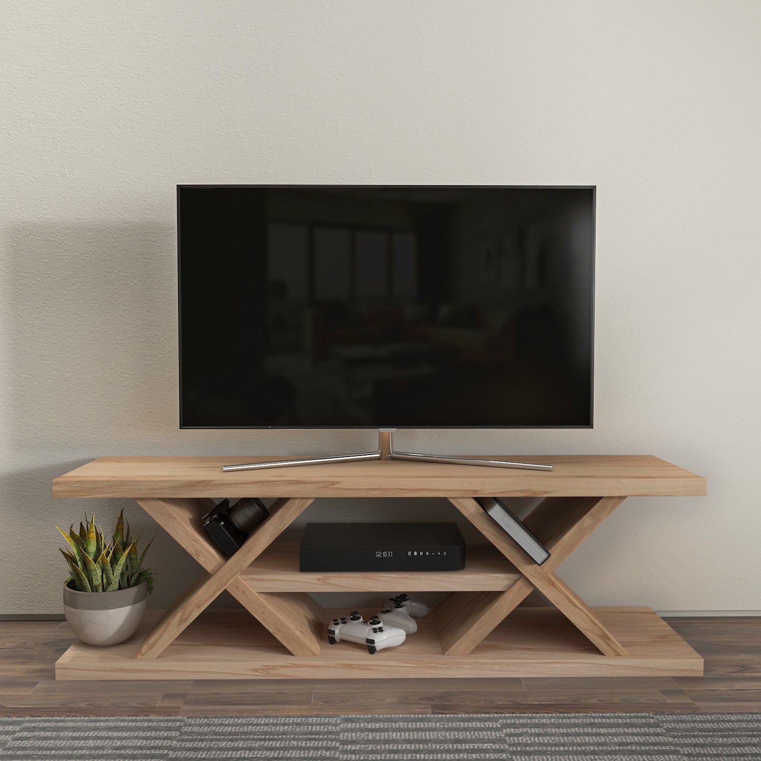 Massi 55'' Solid Wood TV Stand Console Table