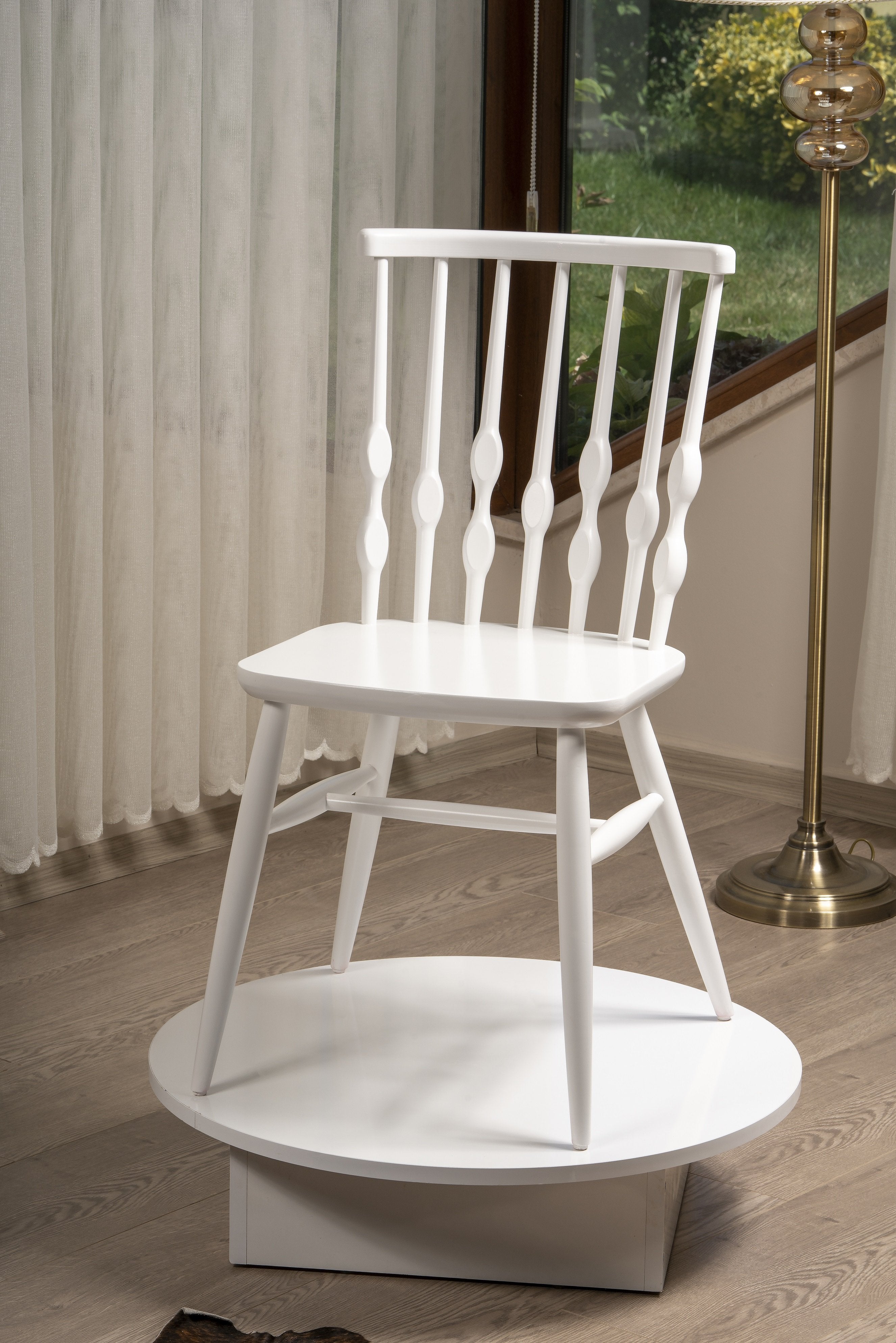 Bonjuk Solid Wood Chair - Set of 2 - 33.4" H x 16.5" W x 18.9" D - Decorotika