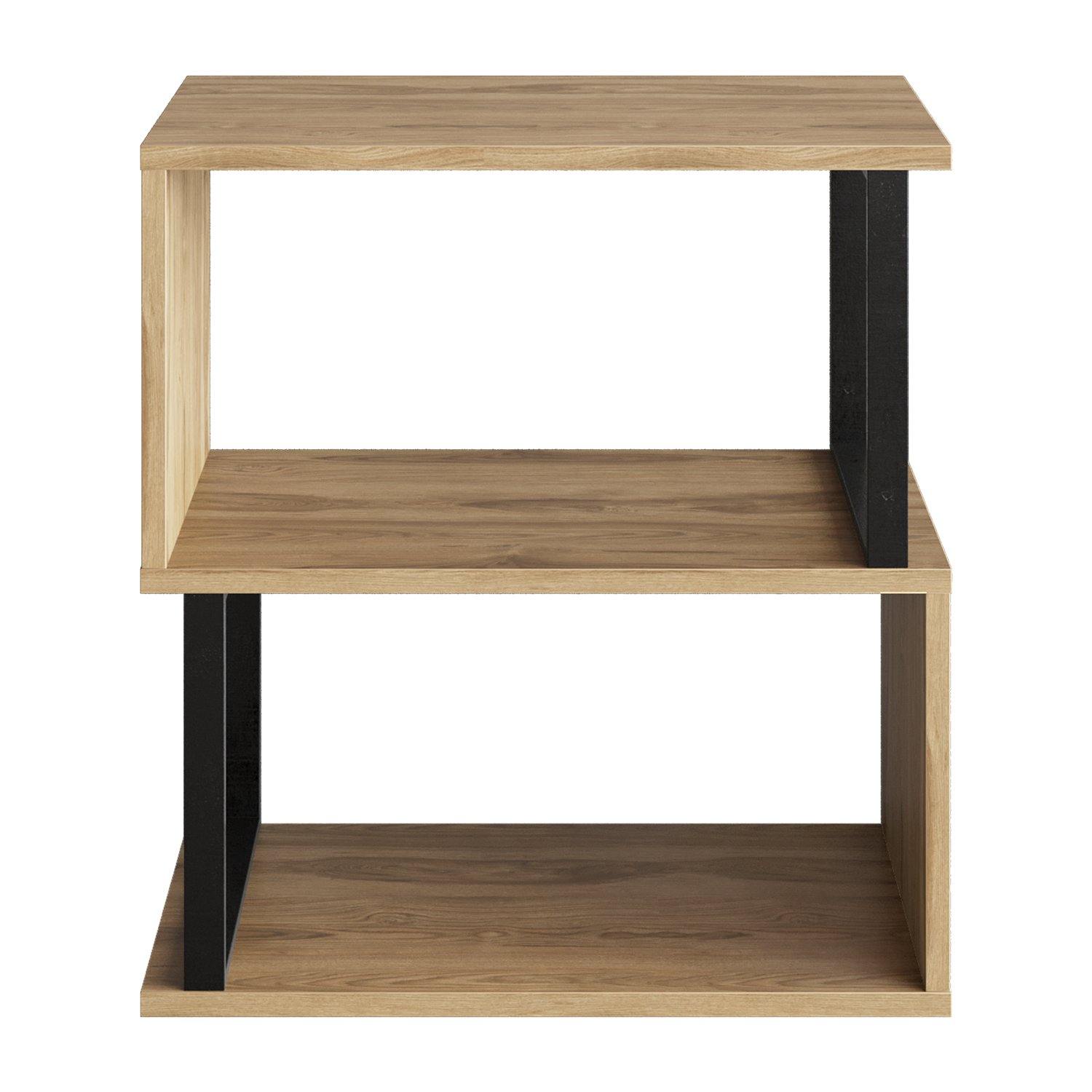 Lima 25'' Metal Wood Side End Table - Decorotika