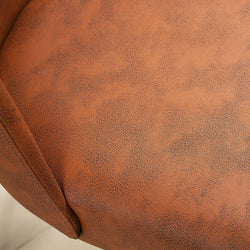 Bolen Upholstered Solid Wood Chair - Set of 2 - Brick Red & Walnut - 32.2" H x 17.7" W x 22.2" D - Decorotika
