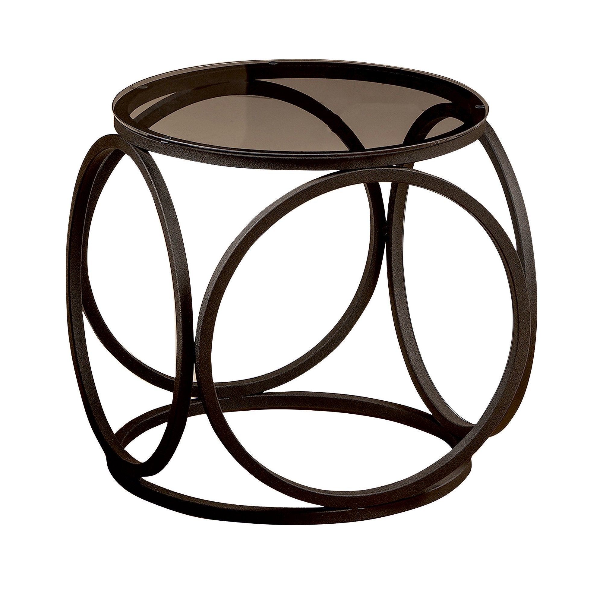 Mimo Metal & Tempered Glass Side End Table - Decorotika