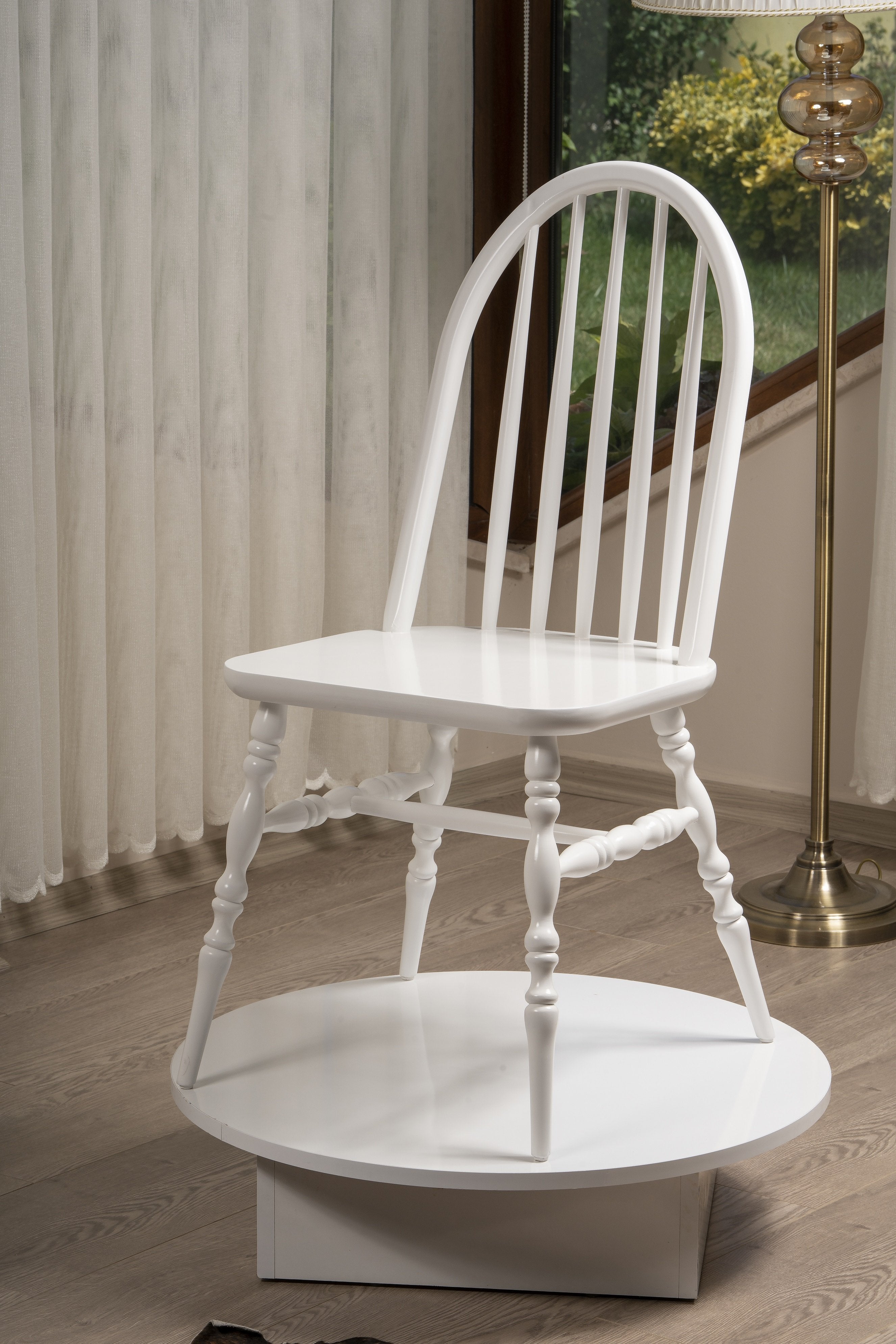 Eiffel Solid Wood Chair - Set of 2 - 36.8" H x 17.3" W x 18.5" D - Decorotika